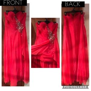 Long short pink/red formal dress (worn once)